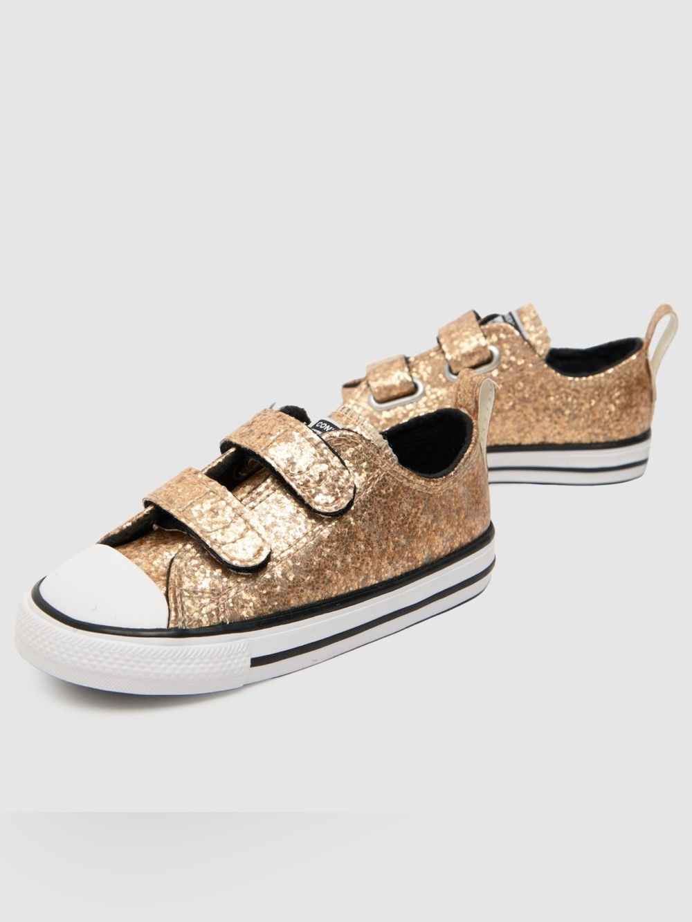 Converse All Star Easy On Disco Gold Glitter Sneakers US 8